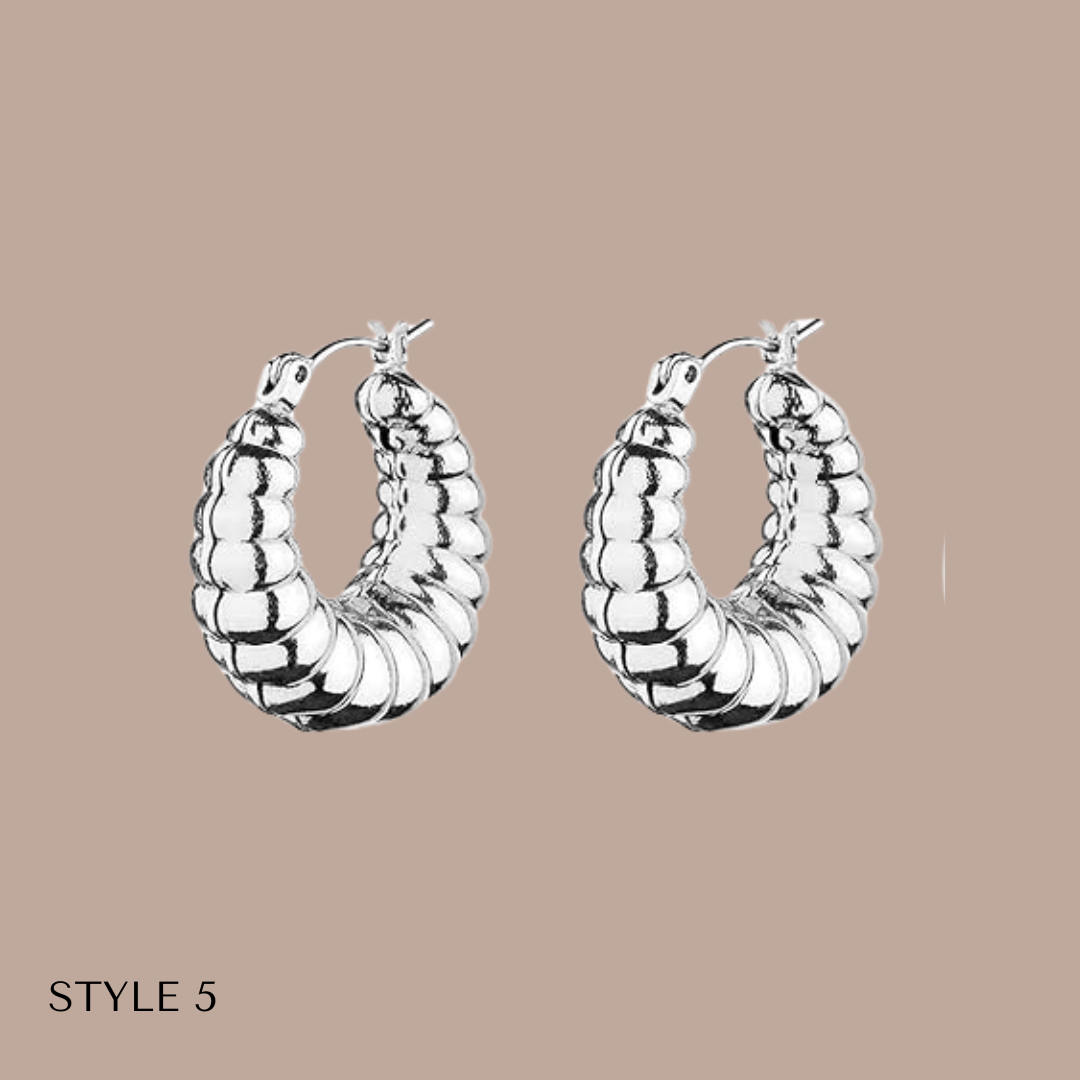 Fashion Hoops Silver Plated