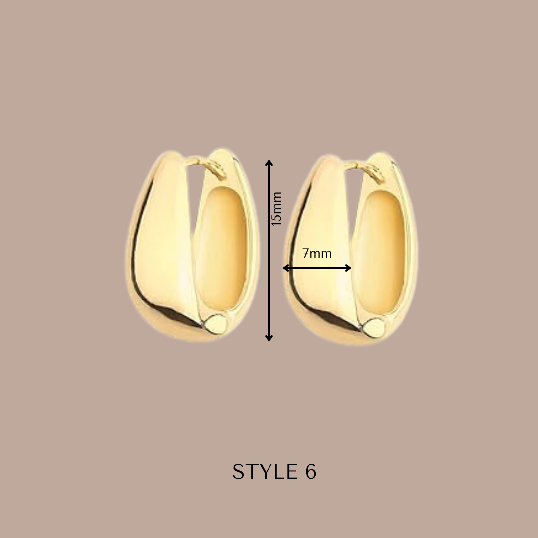 Fashion Hoops 14k Gold Plated