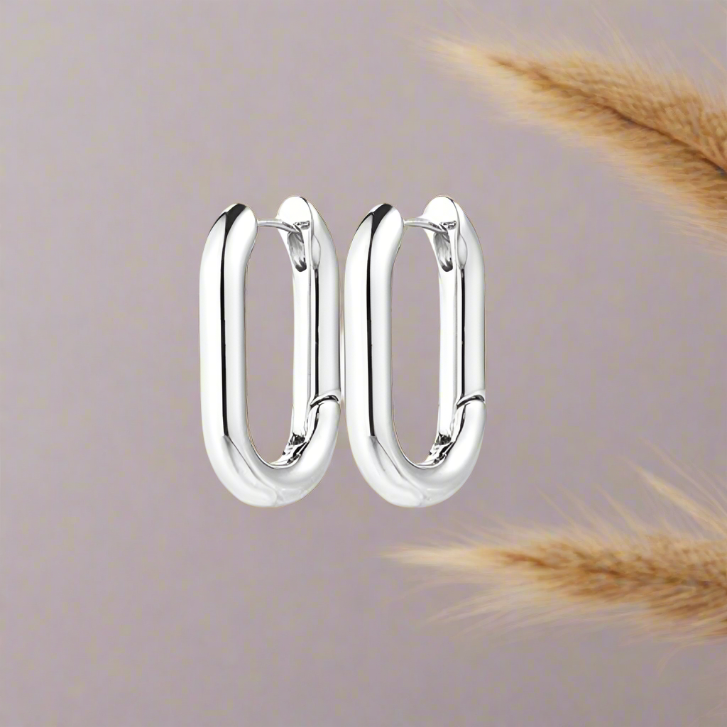 Fashion Hoops Silver Plated
