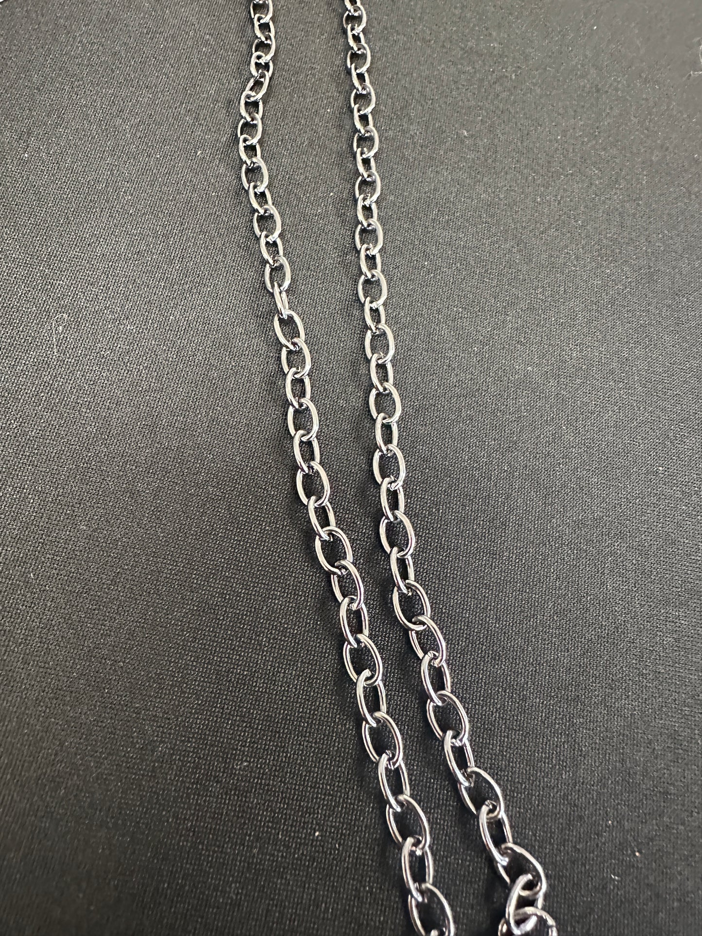 Satin black evening clutch