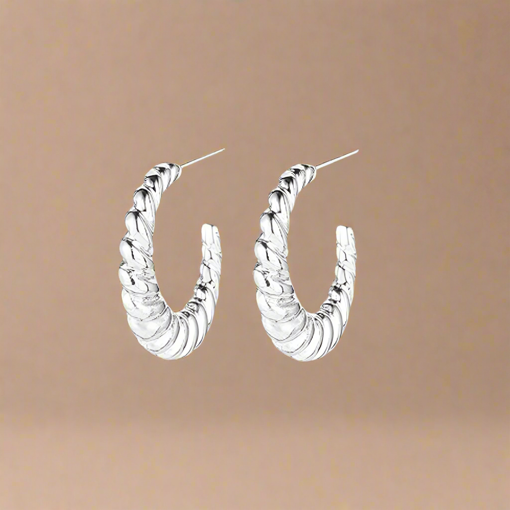 Fashion Hoops Silver Plated