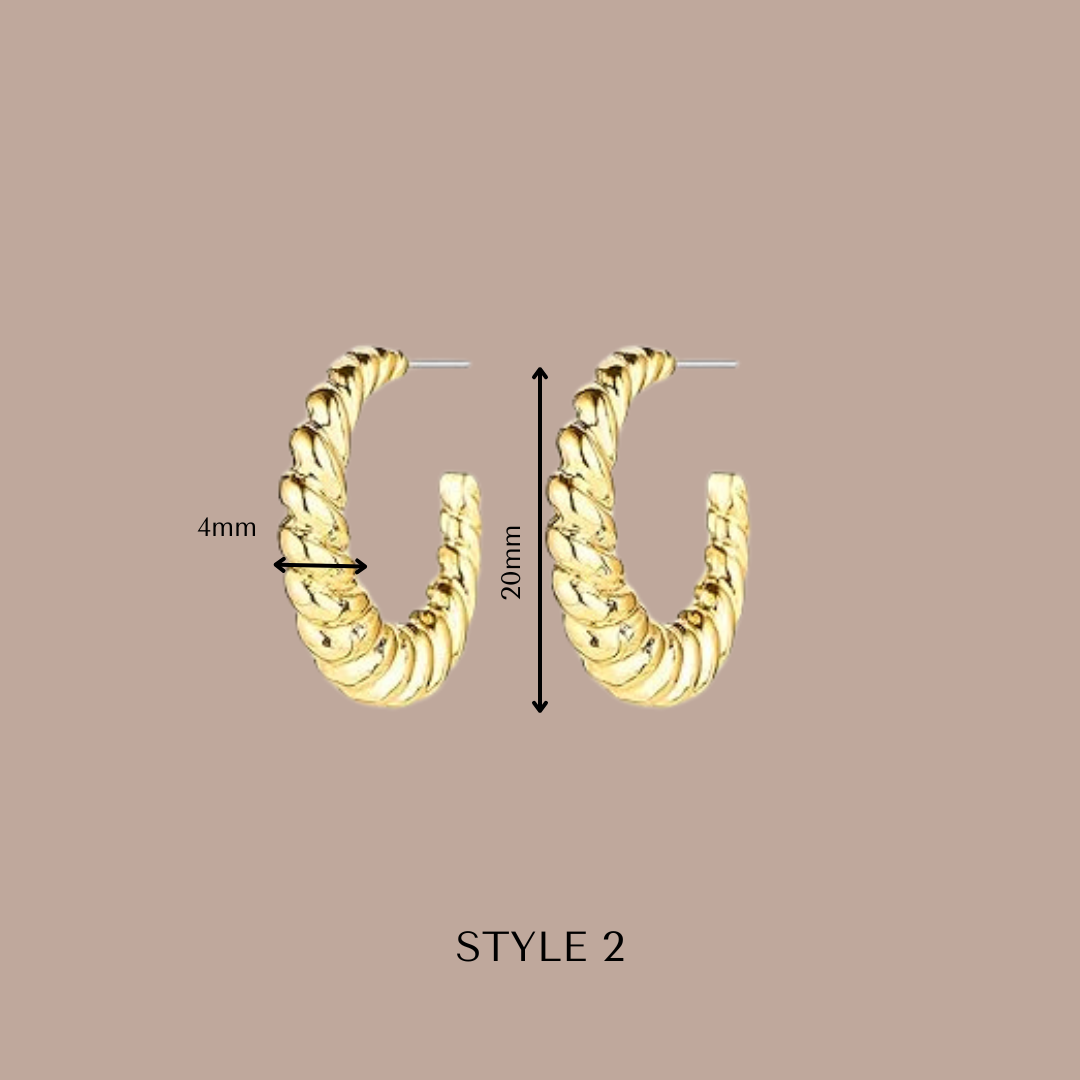 Fashion Hoops 14k Gold Plated