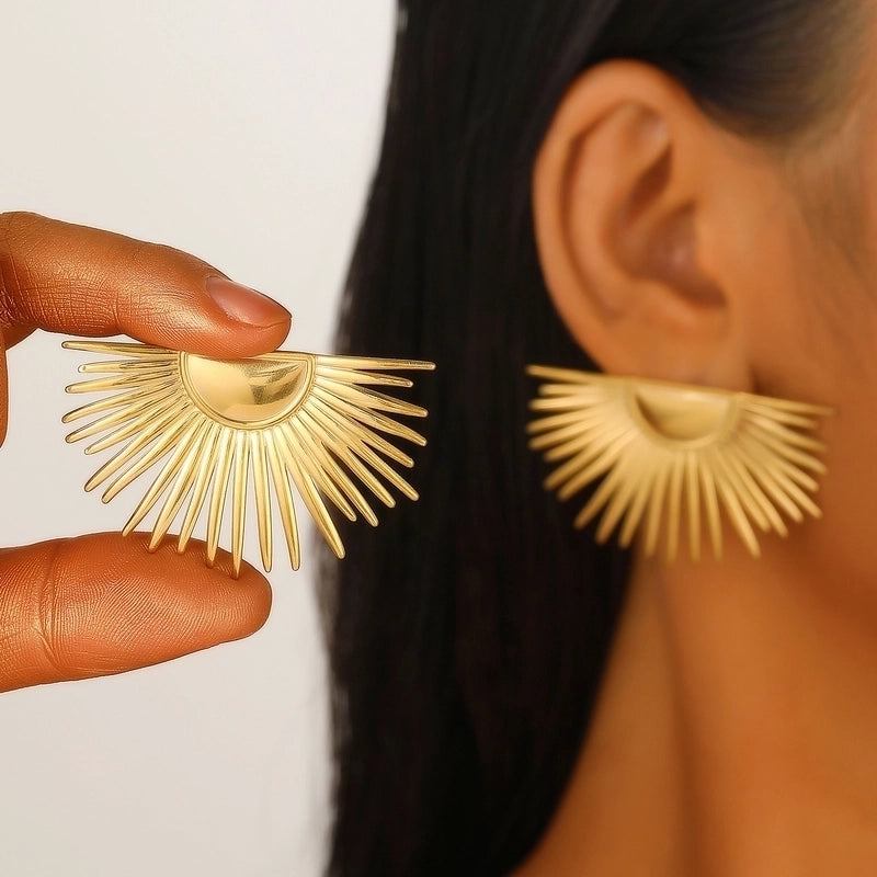 Geometric Gold Earrings