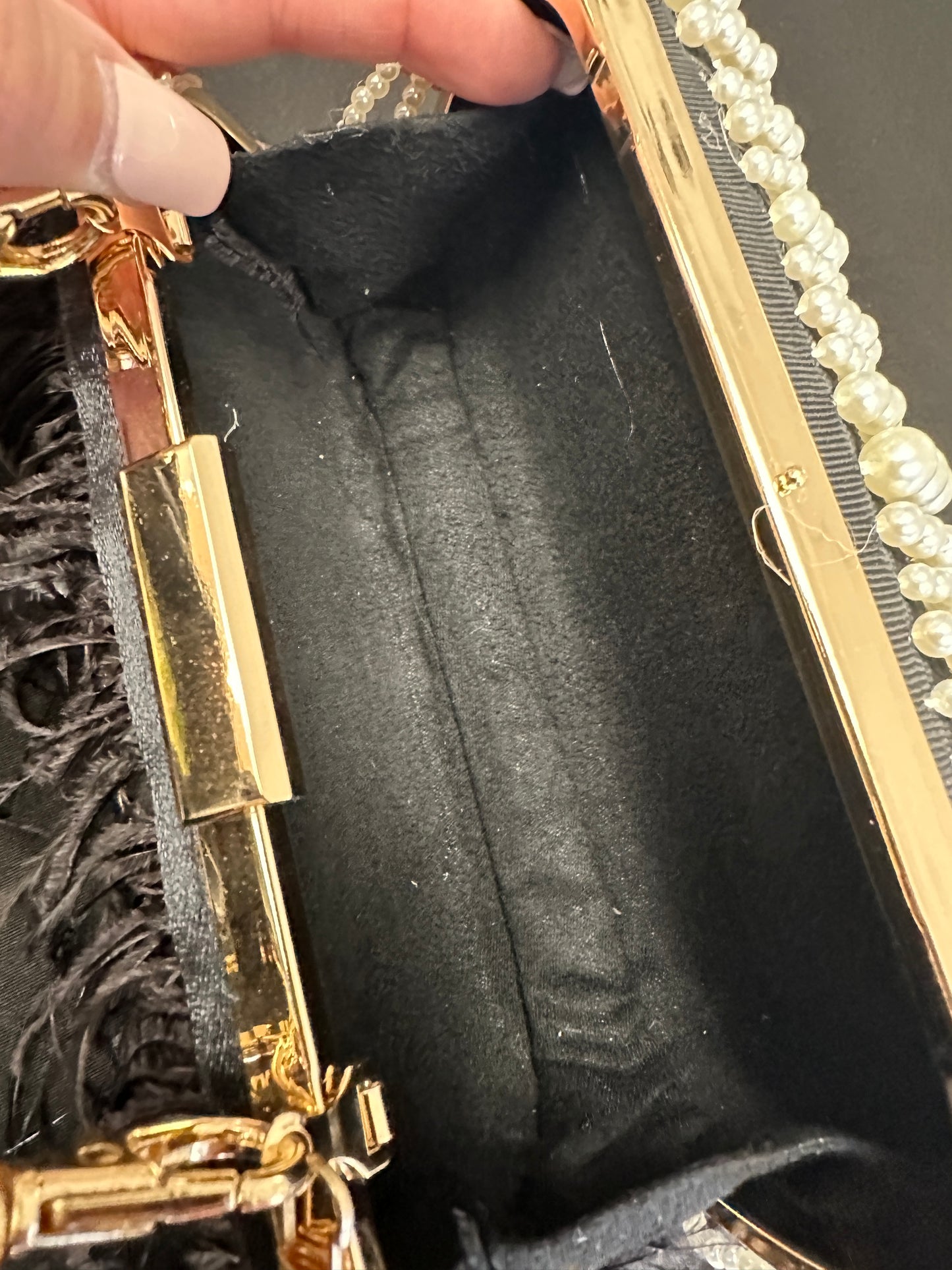 Pearl Feather handbag