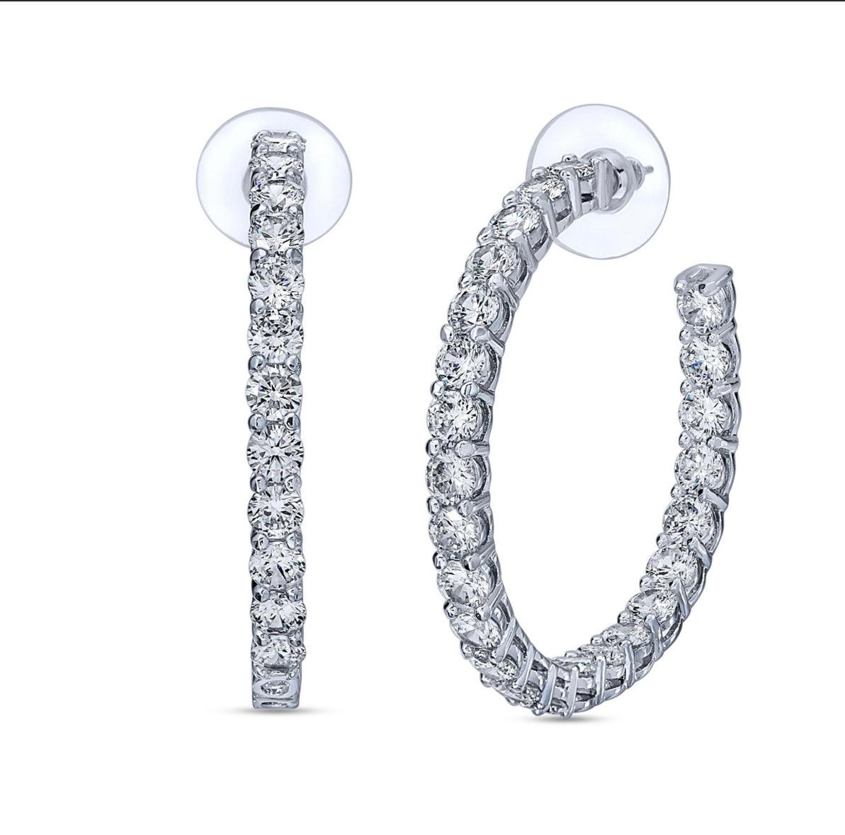 Inside/Outside Crystal Hoops