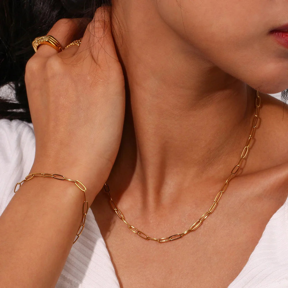 Paperclip 18K Gold Plated necklace