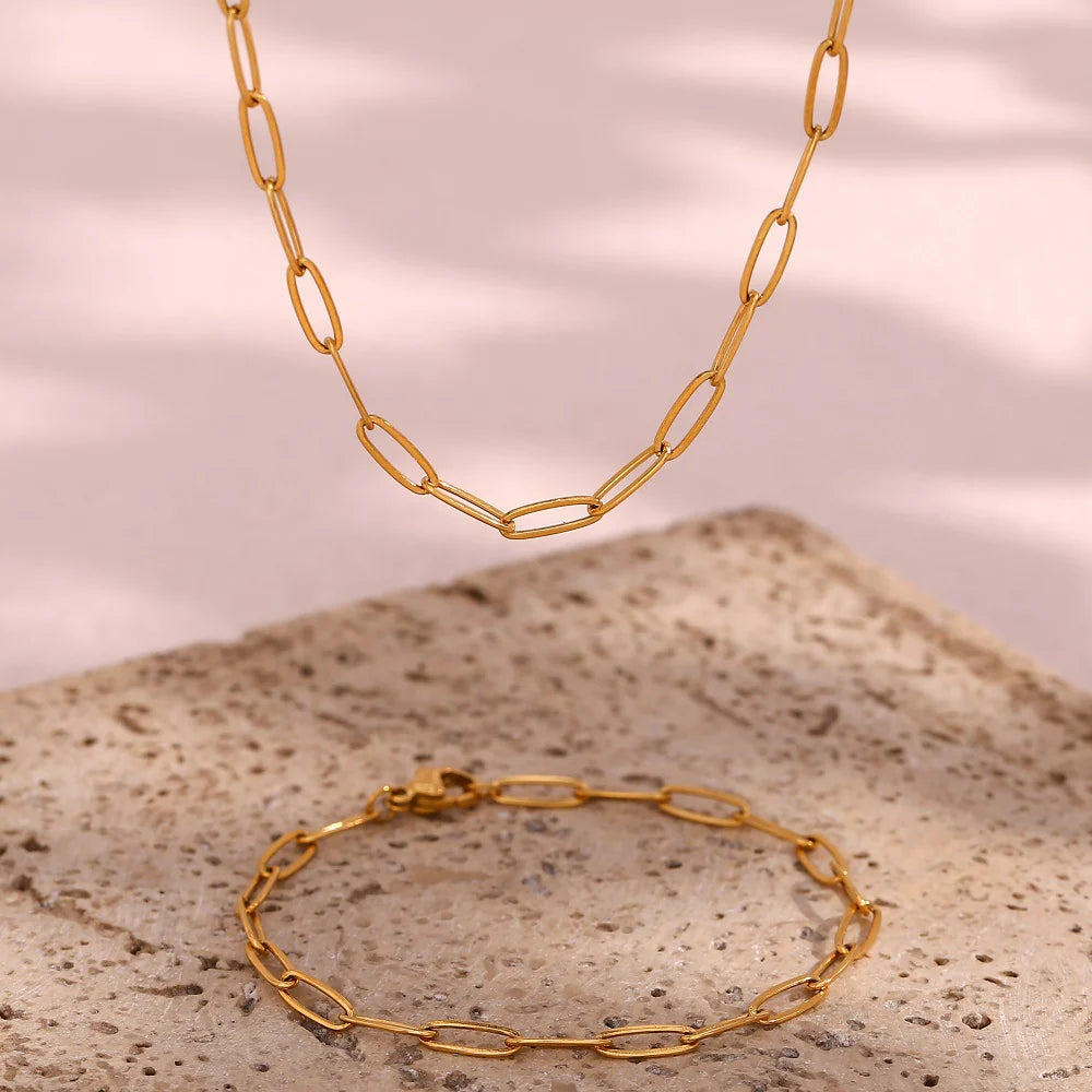 Paperclip 18K Gold Plated bracelet