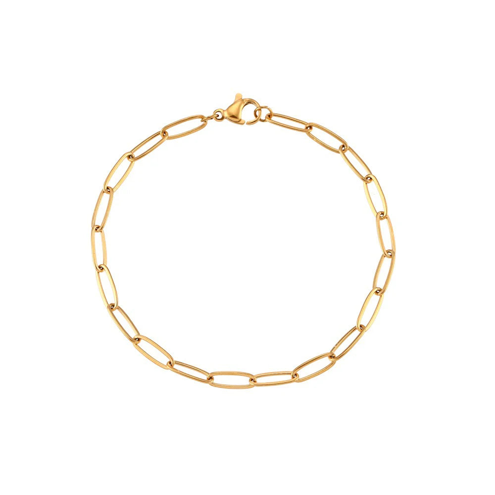 Paperclip 18K Gold Plated bracelet