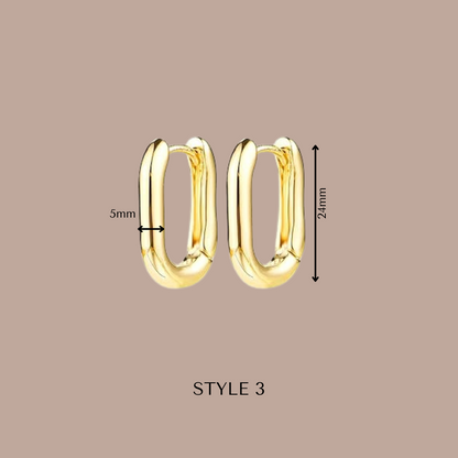Fashion Hoops 14k Gold Plated