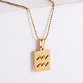 Zodiac Beaded Pendant Necklace