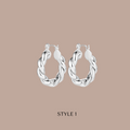 Fashion Hoops Silver Plated