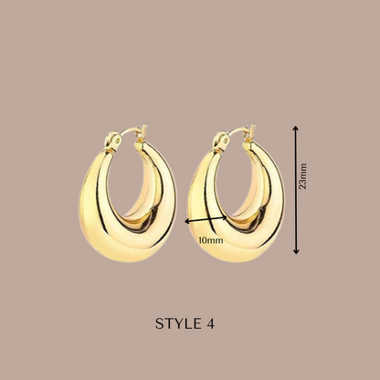 Fashion Hoops 14k Gold Plated