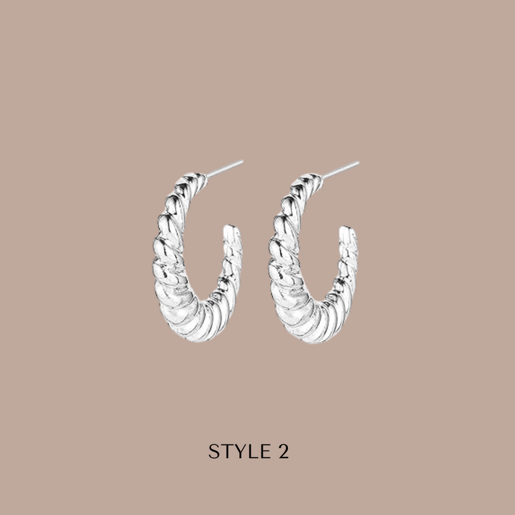 Fashion Hoops Silver Plated