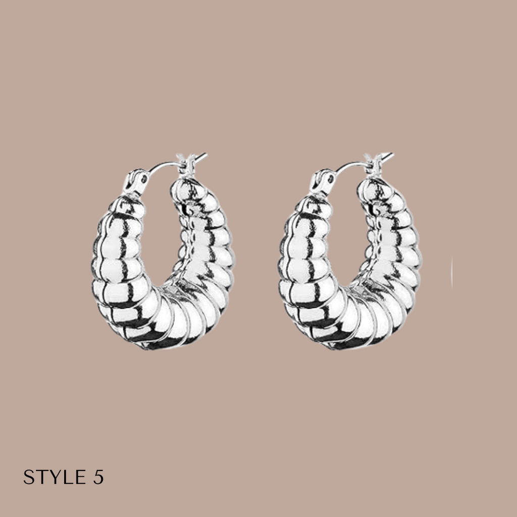 Fashion Hoops Silver Plated