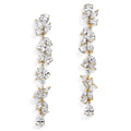 CZ long statement earrings