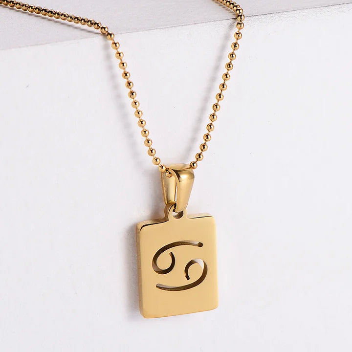 Zodiac tag necklace