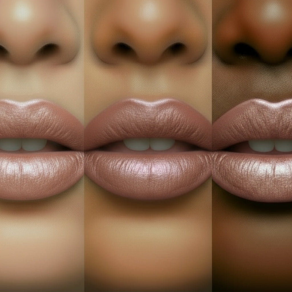Collage of lips with different skin tones and the brand 'Legend' at the bottom.