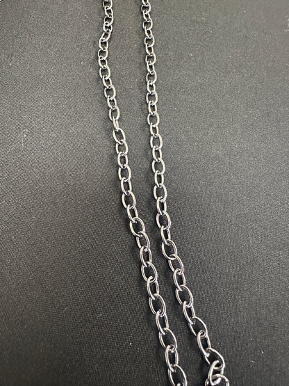 Satin black evening clutch