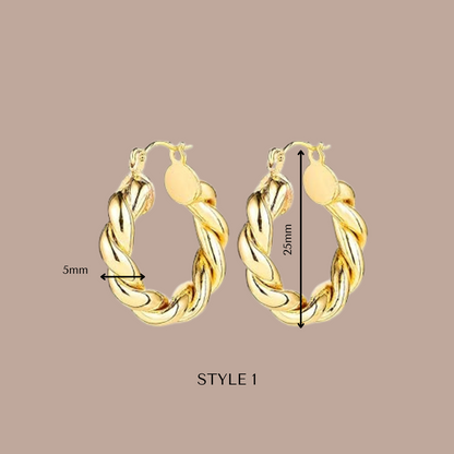 Fashion Hoops 14k Gold Plated