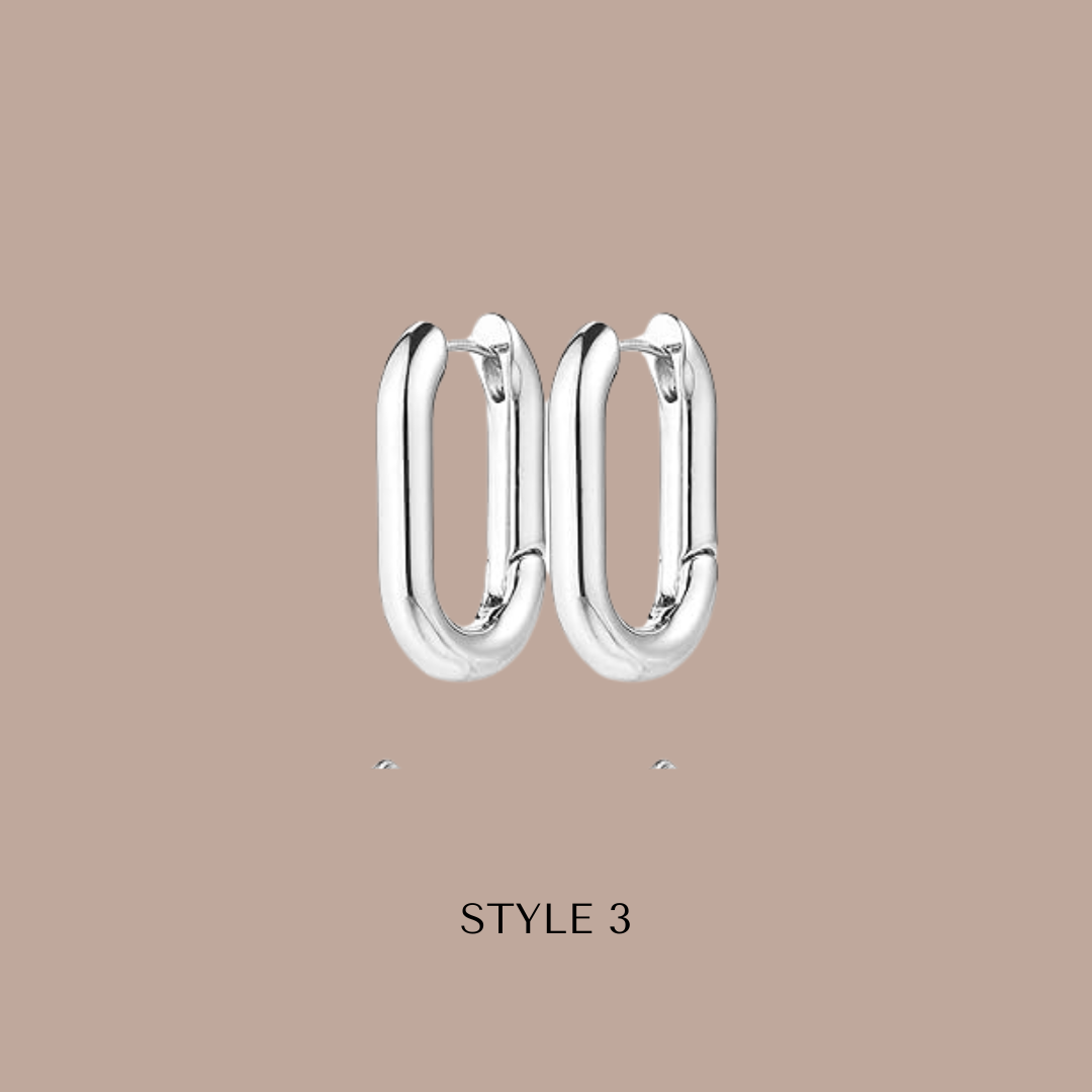 Fashion Hoops Silver Plated