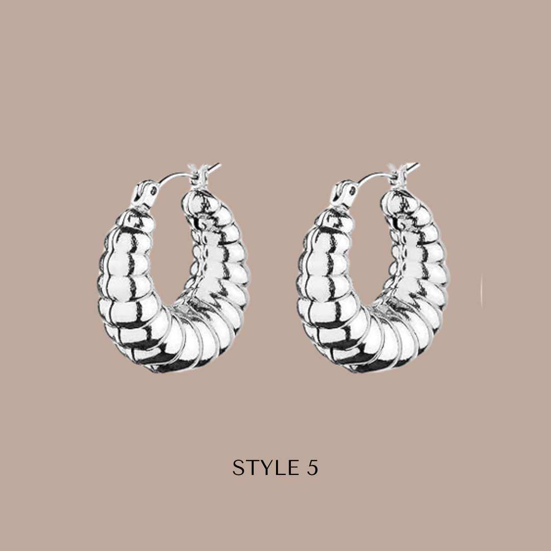 Fashion Hoops Silver Plated