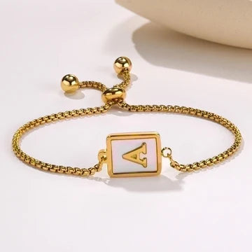 Initial Shell Bracelet