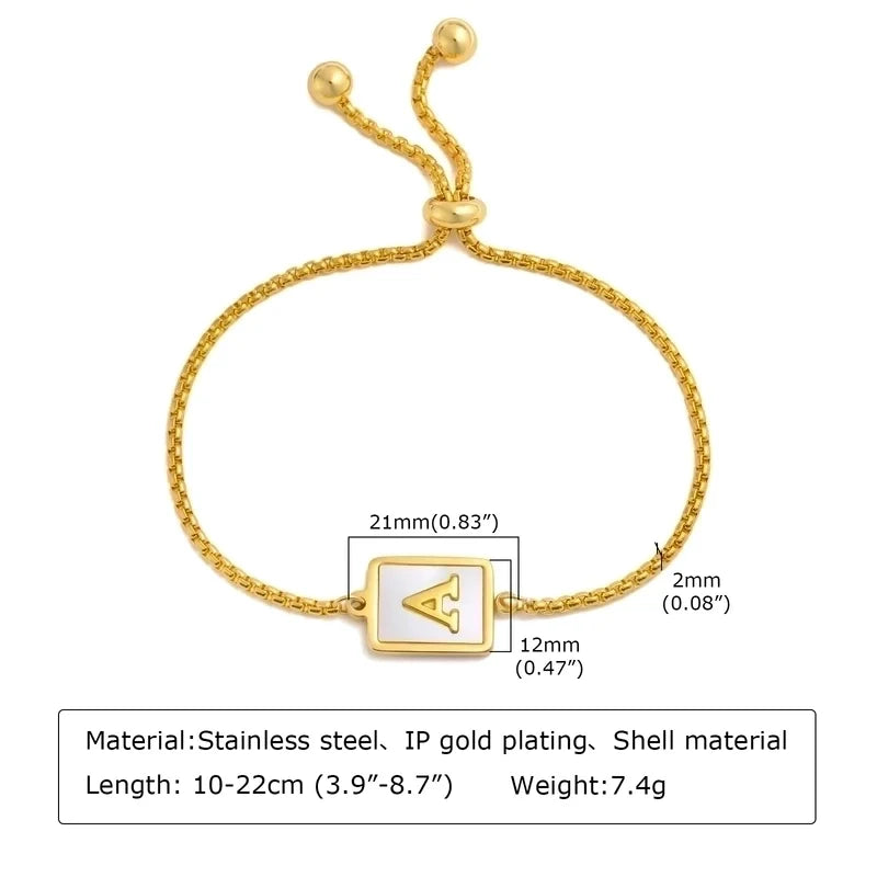 Initial Shell Bracelet