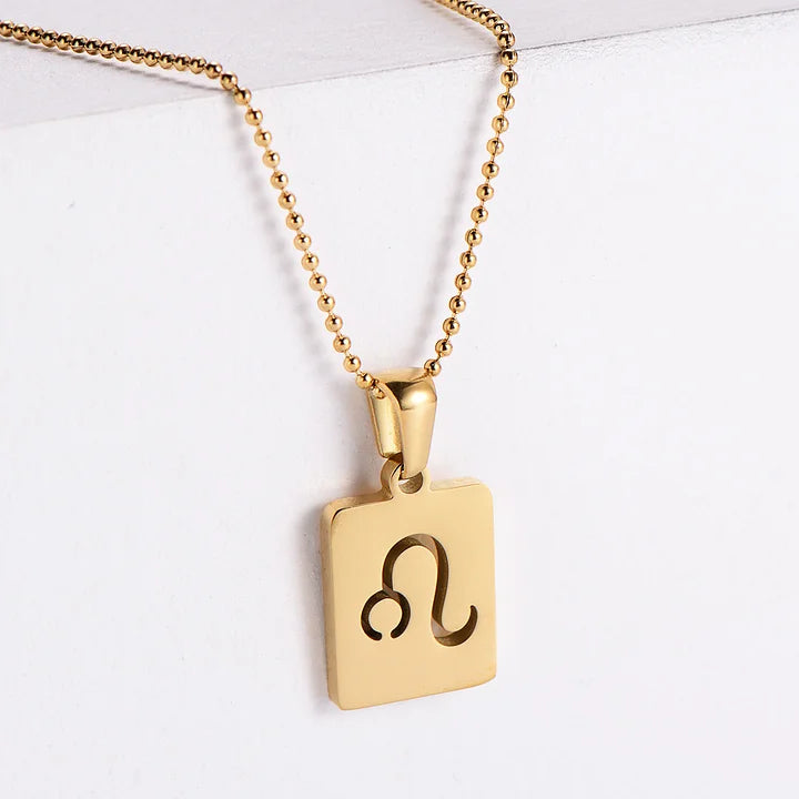 Zodiac tag necklace
