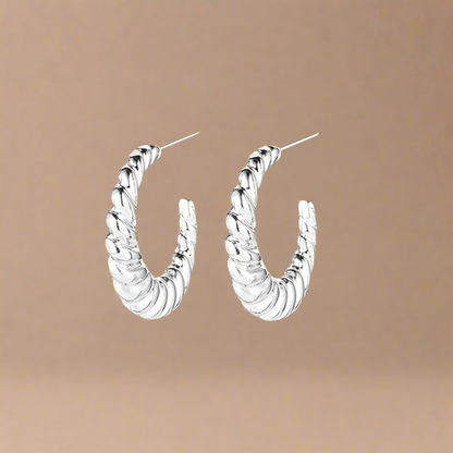 Fashion Hoops Silver Plated