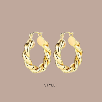 Fashion Hoops 14k Gold Plated