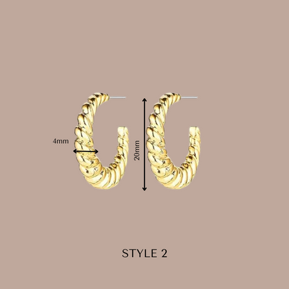 Fashion Hoops 14k Gold Plated