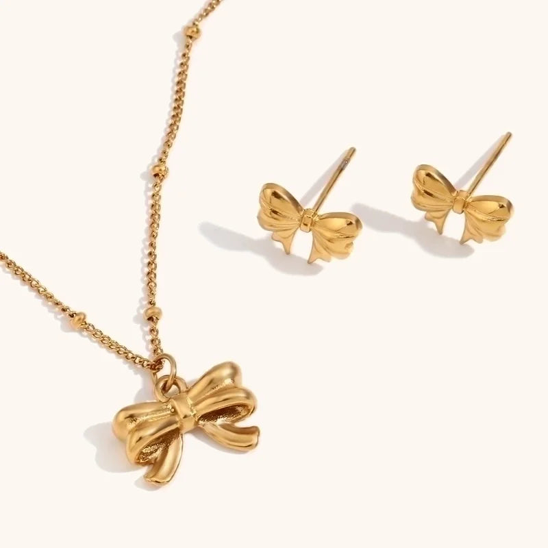 Golden Hour Bow Studs