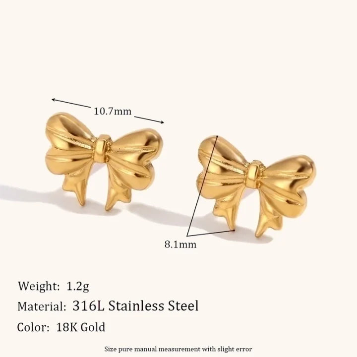 Golden Hour Bow Studs