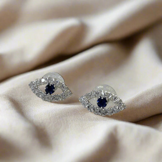 CZ Evil eye earrings