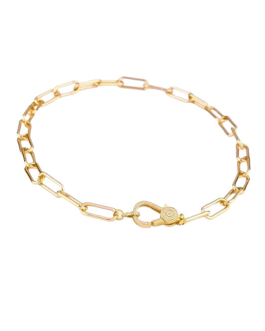 Lobster bling clasp necklace