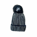 Black bling winter hat