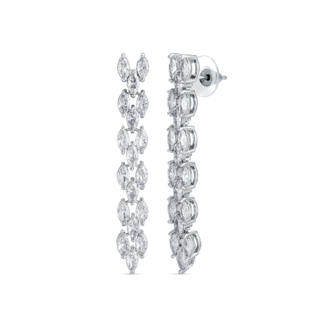 Long Drop Marquise earrings