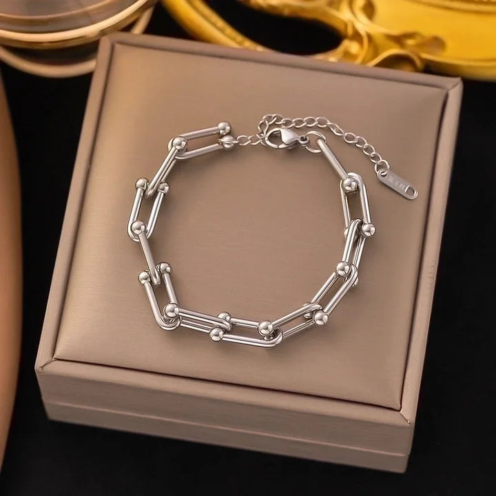 Steel Chain link bracelet