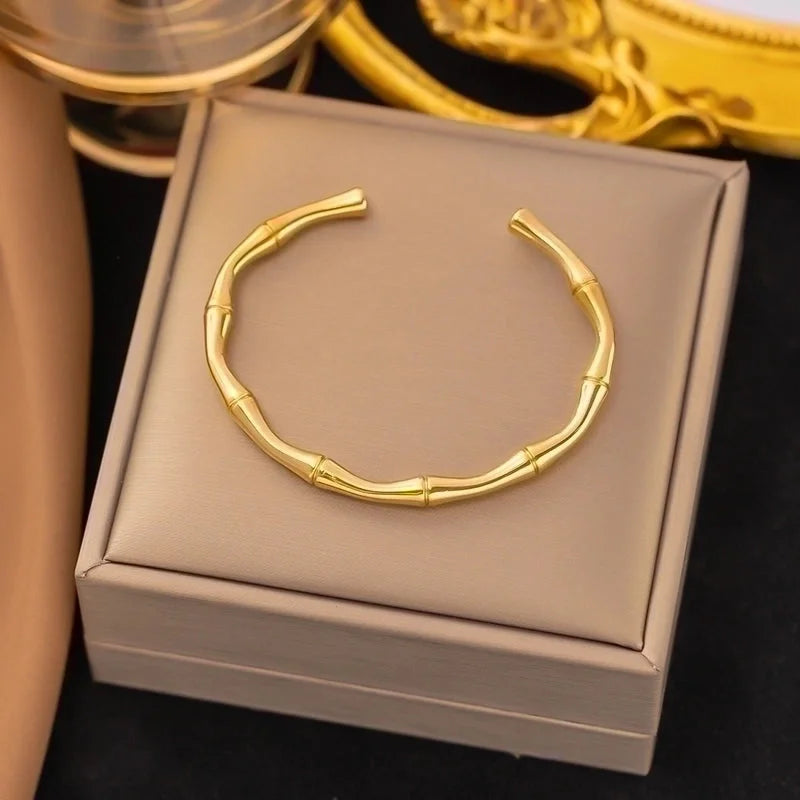 Bamboo 18k Plated