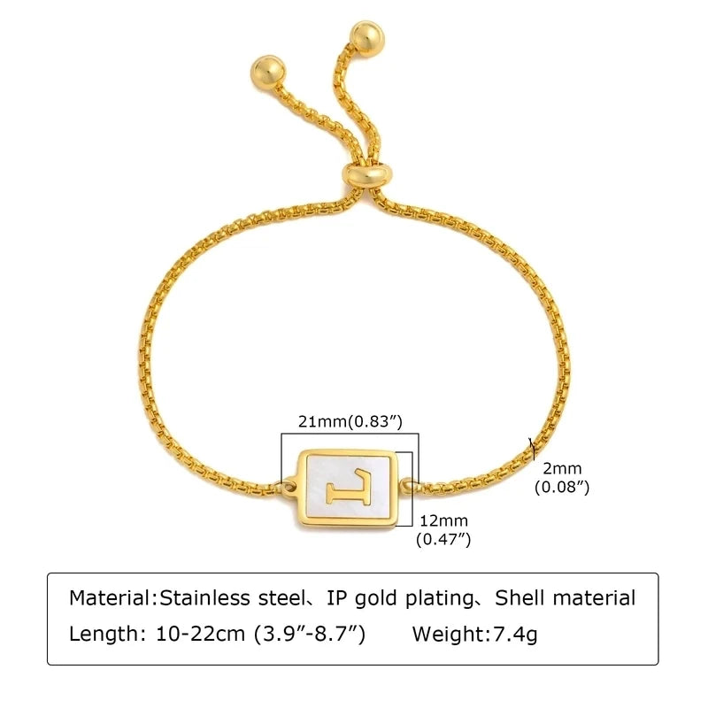 Initial Shell Bracelet