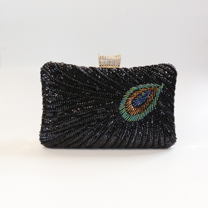 Silk & Peacocks Evening Clutch