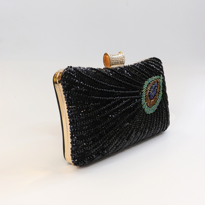 Silk & Peacocks Evening Clutch
