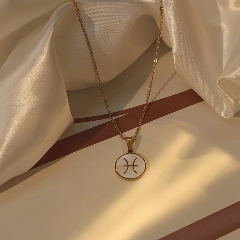 Starlight Zodiac Pearl Necklace