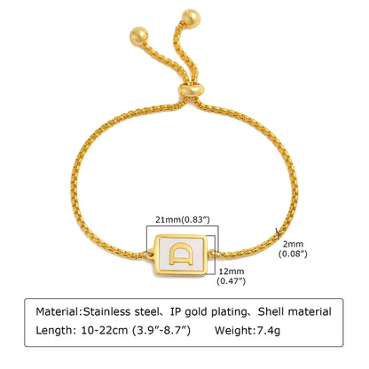 Initial Shell Bracelet
