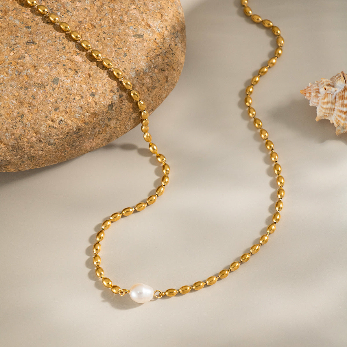 Candlelit Pearl Necklace