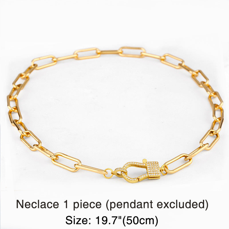 Lobster bling clasp necklace