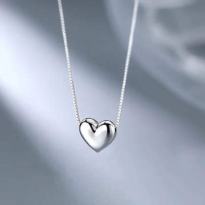 Silvery Heart Necklace