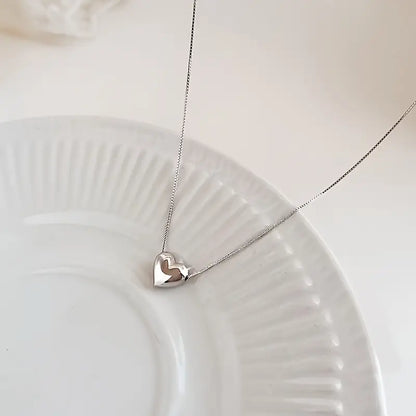 Silvery Heart Necklace