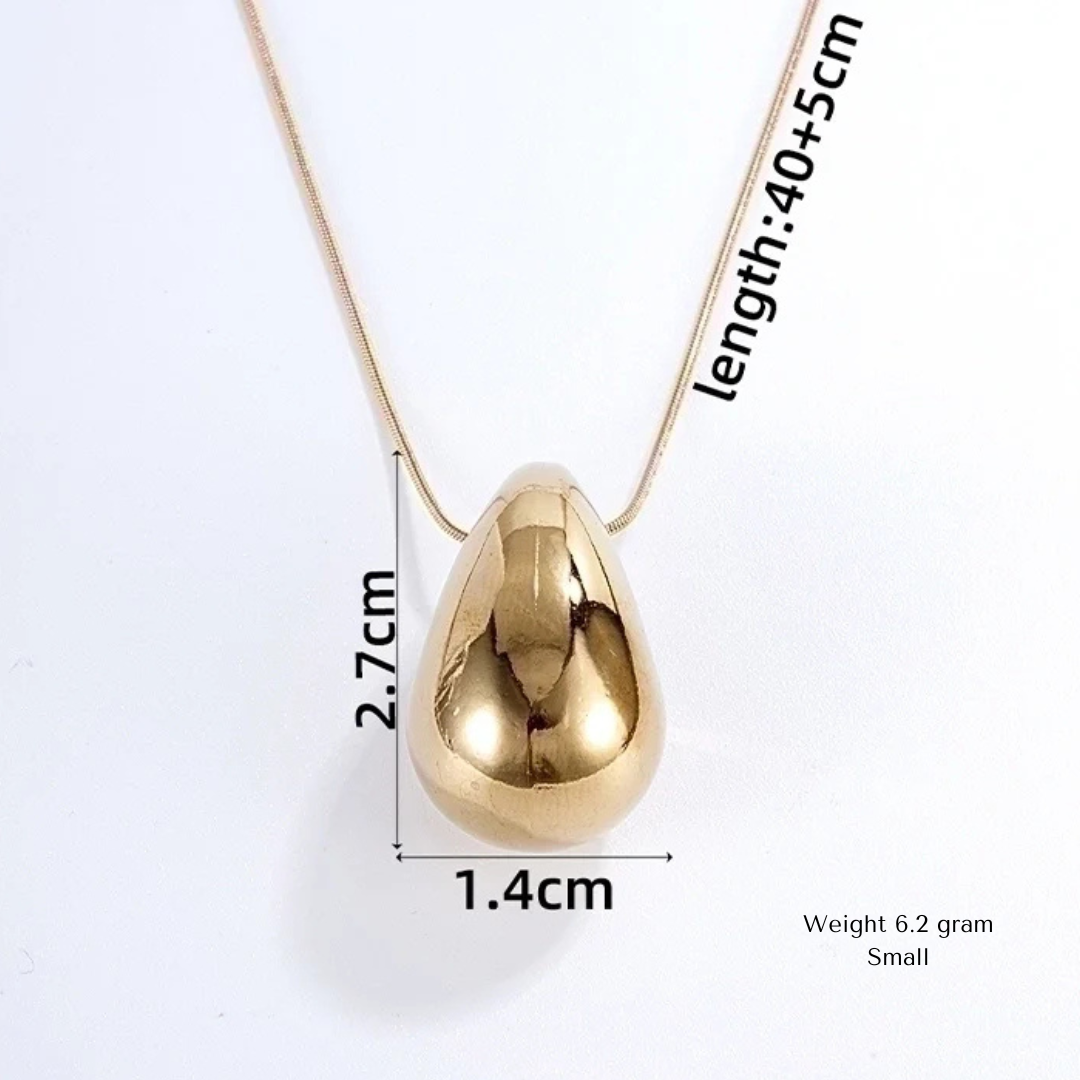 Water droplet necklace