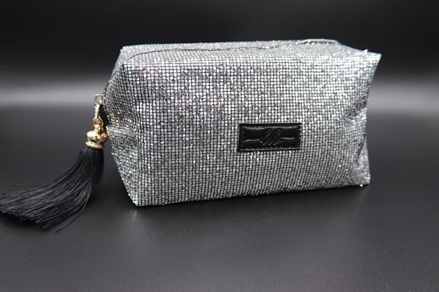 Glitter discount cosmetic bag